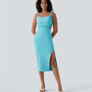 HALARA Turquoise Midi Dress